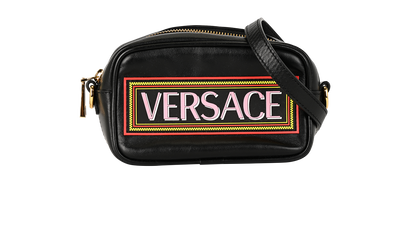 Camera Bag, &pound;350, Handbags, Black, Leather, Front view